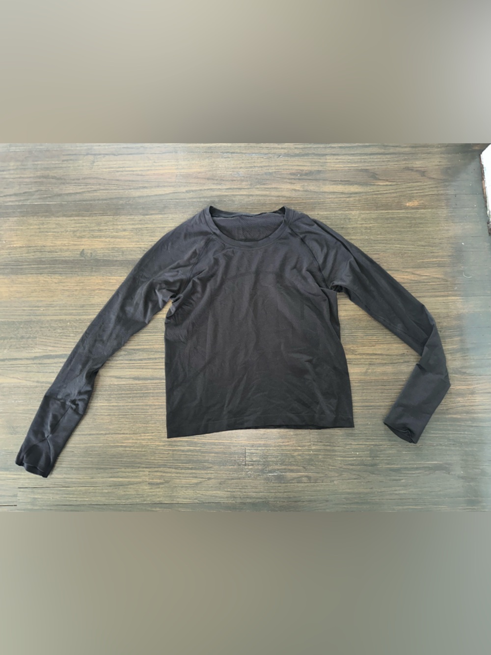 Lululemon Swiftly Tech Black Long Sleeve Thermal Top Size 10